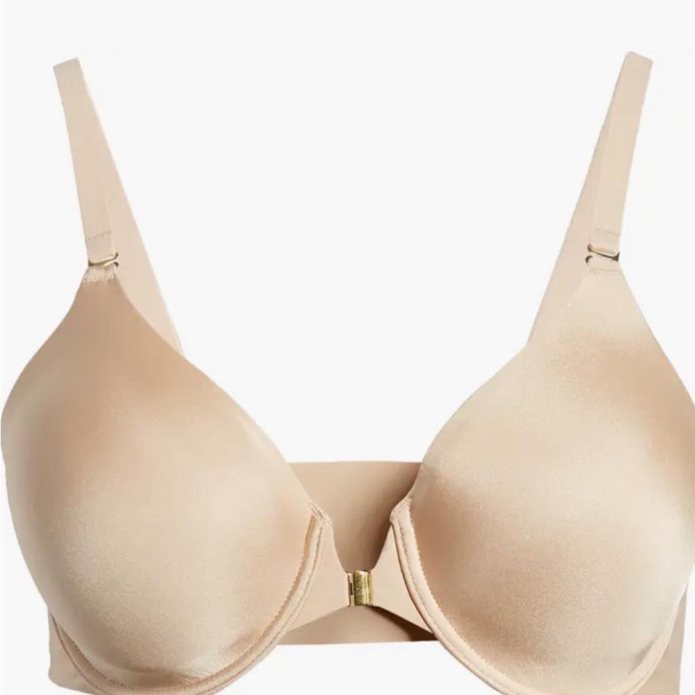 Seamless Nude Bra NATORI- Size 34DD- Front-Close Full-Fit Underwire Convertible